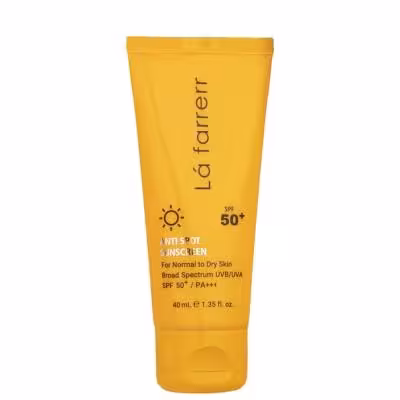 کرم ضد آفتاب و ضدلک بی‌رنگ لافارر مدل SPF50، مناسب پوست‌های خشک و معمولی، حجم 40 میلی‌لیتر