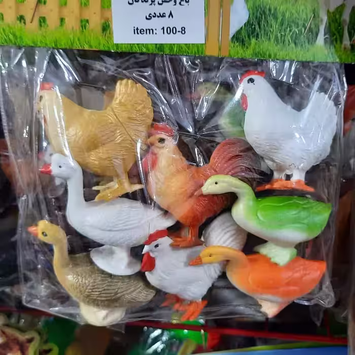 اسباب بازی باغ وحش حیوانات مرغ و خروس فیگور حیوانات