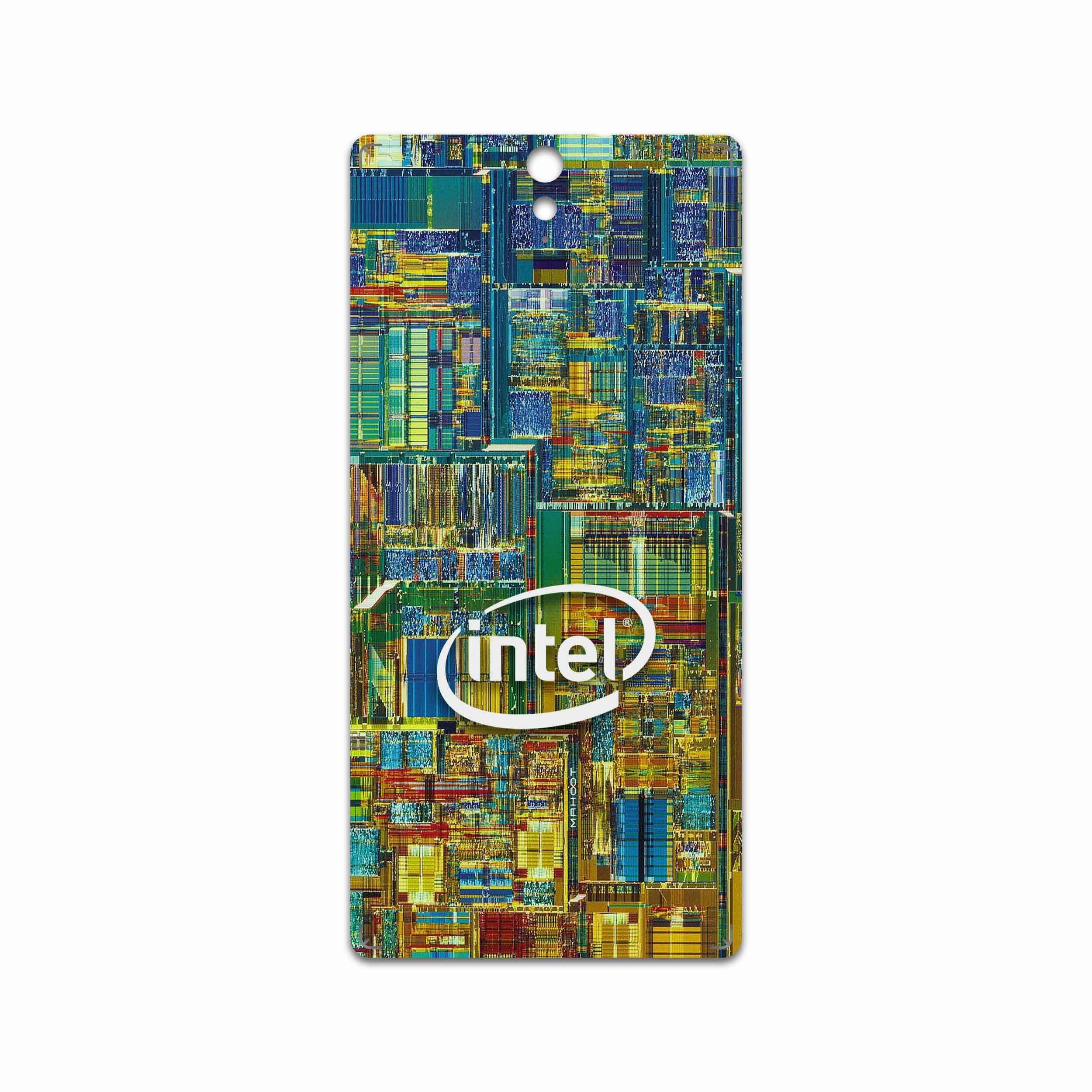 برچسب پوششی ماهوت مدل Intel Brand مناسب برای گوشی موبایل سونی Xperia C5