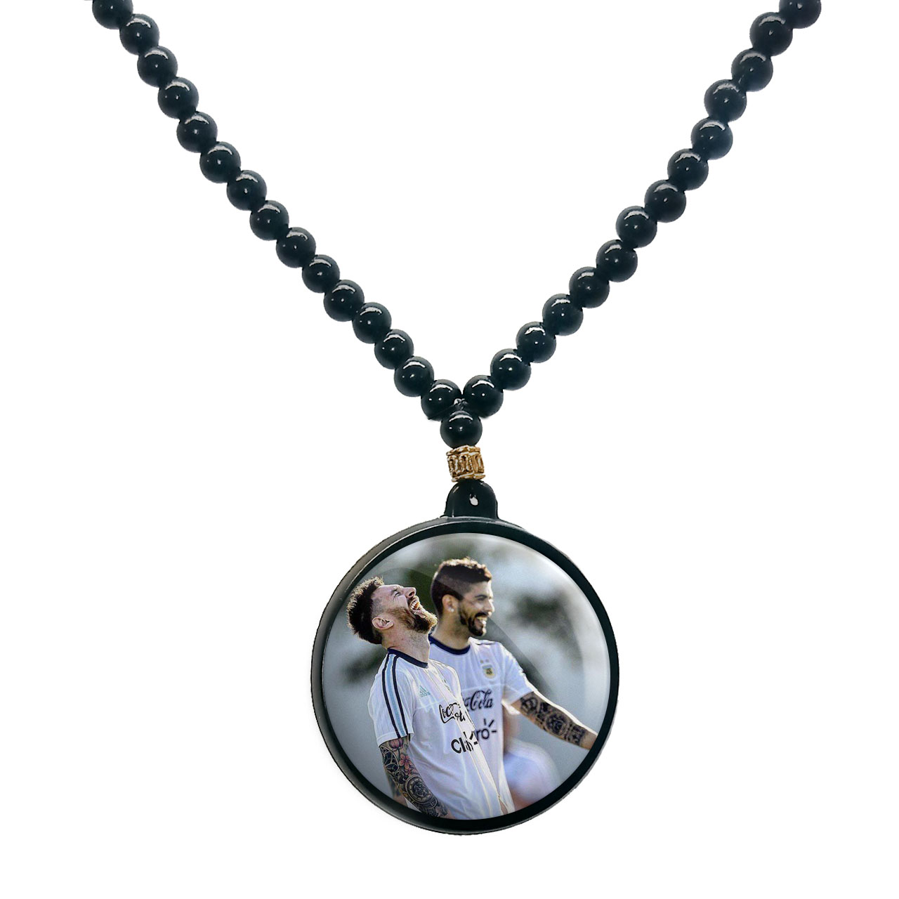 گردنبند پرمانه طرح مسی کد pmd.8683 مدل دو طرفه