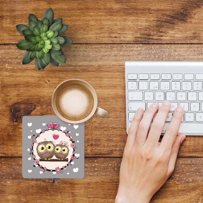 زیر لیوانی طرح جغد مدل MC1257