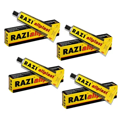 چسب همه کاره رازی مدل آل پلاست حجم 100 میلی لیتر بسته 4 عددی