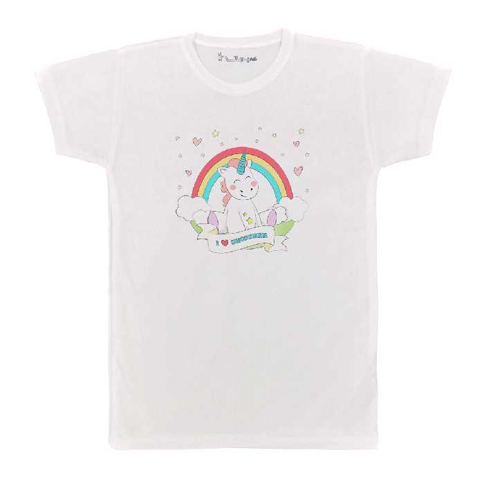 تی شرت بچگانه پرمانه طرح یونیکورن کد pmt.3264