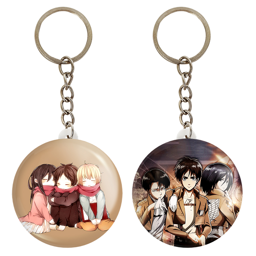 جاکلیدی خندالو مدل ارن و میکاسا و آرمین و لیوای انیمه اتک آن تایتان کد 1097610974 مجموعه 2 عددی 