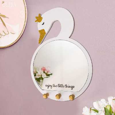 آینه دکوراتیو طرح قو مدل MKids57