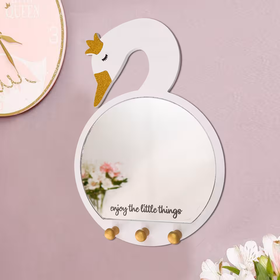 آینه دکوراتیو طرح قو مدل MKids57