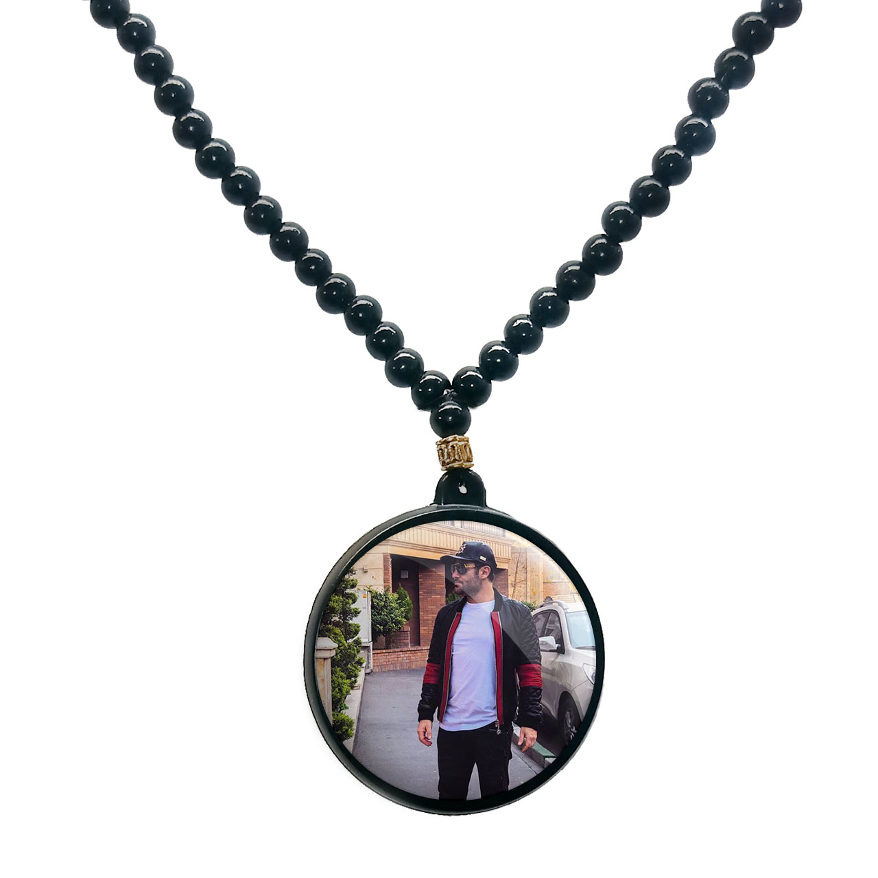 گردنبند پرمانه طرح محمد رضا گلزار کد pmd.24650 مدل دو طرفه