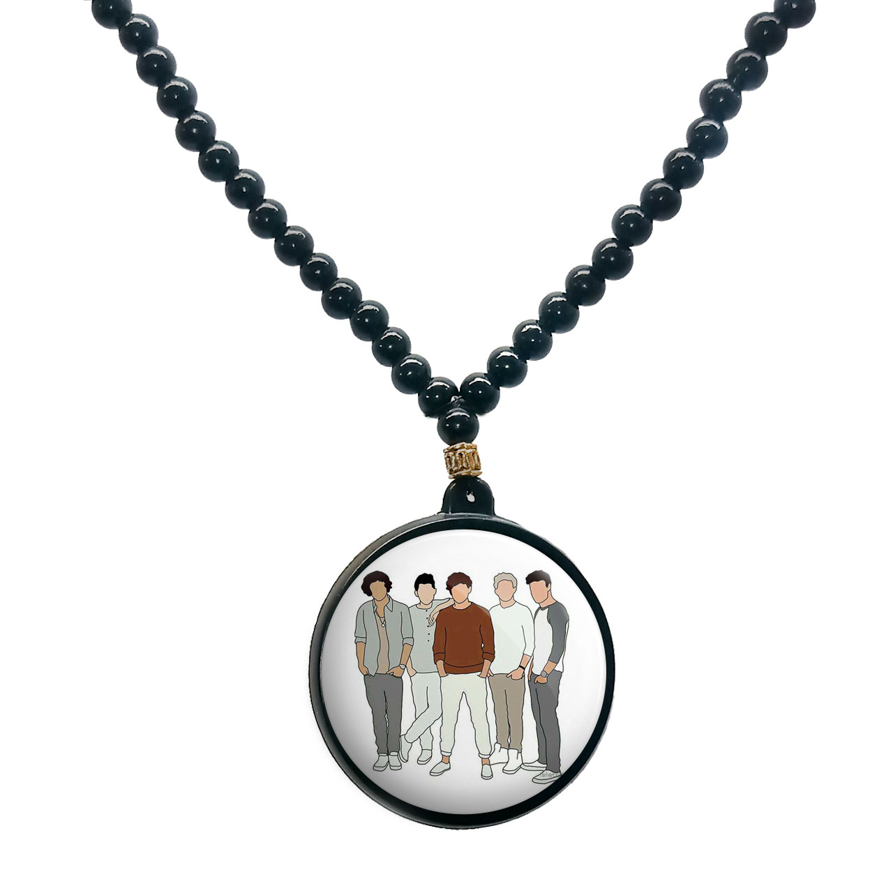 گردنبند پرمانه طرح One Direction کد pmd.13603 مدل دو طرفه