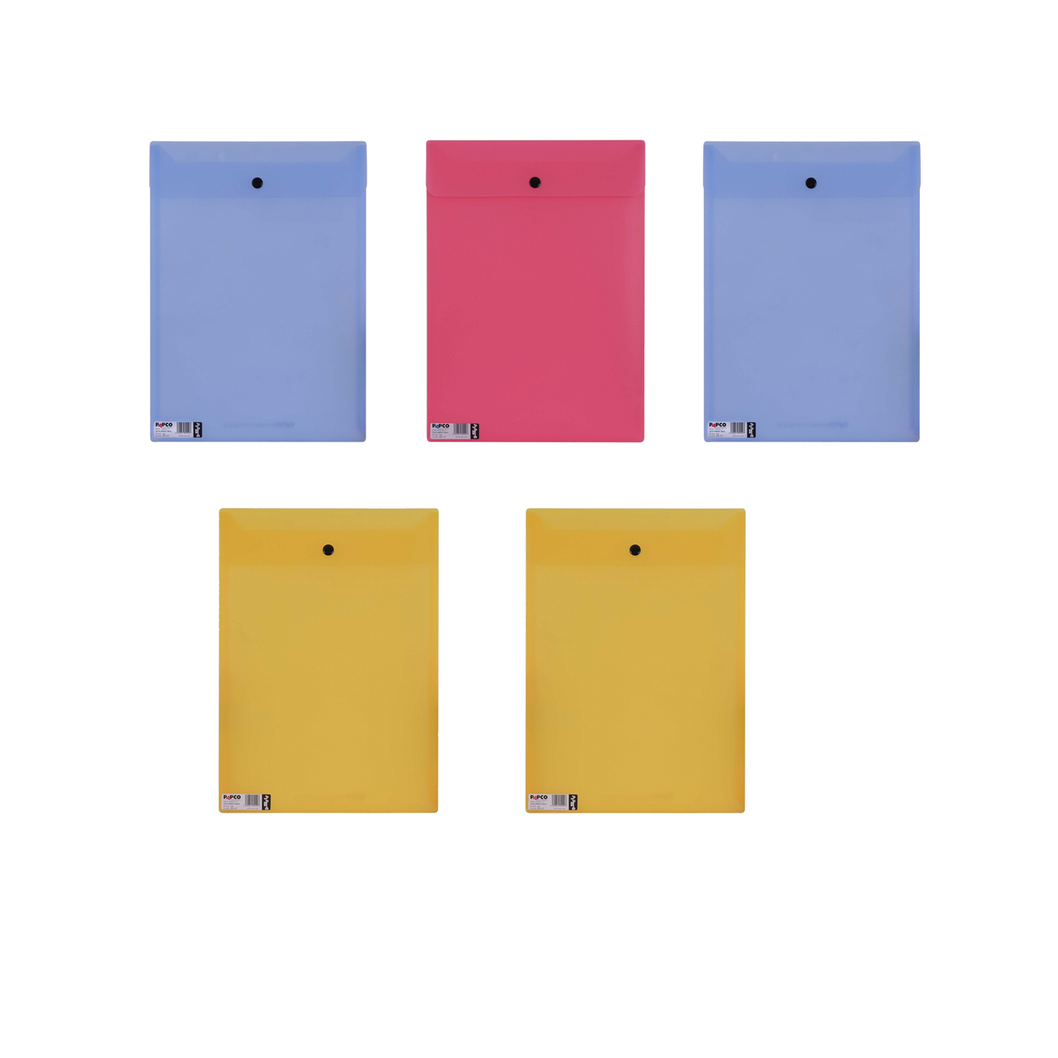 پوشه دکمه دار پاپکو مدل 117 بسته 5 عددی