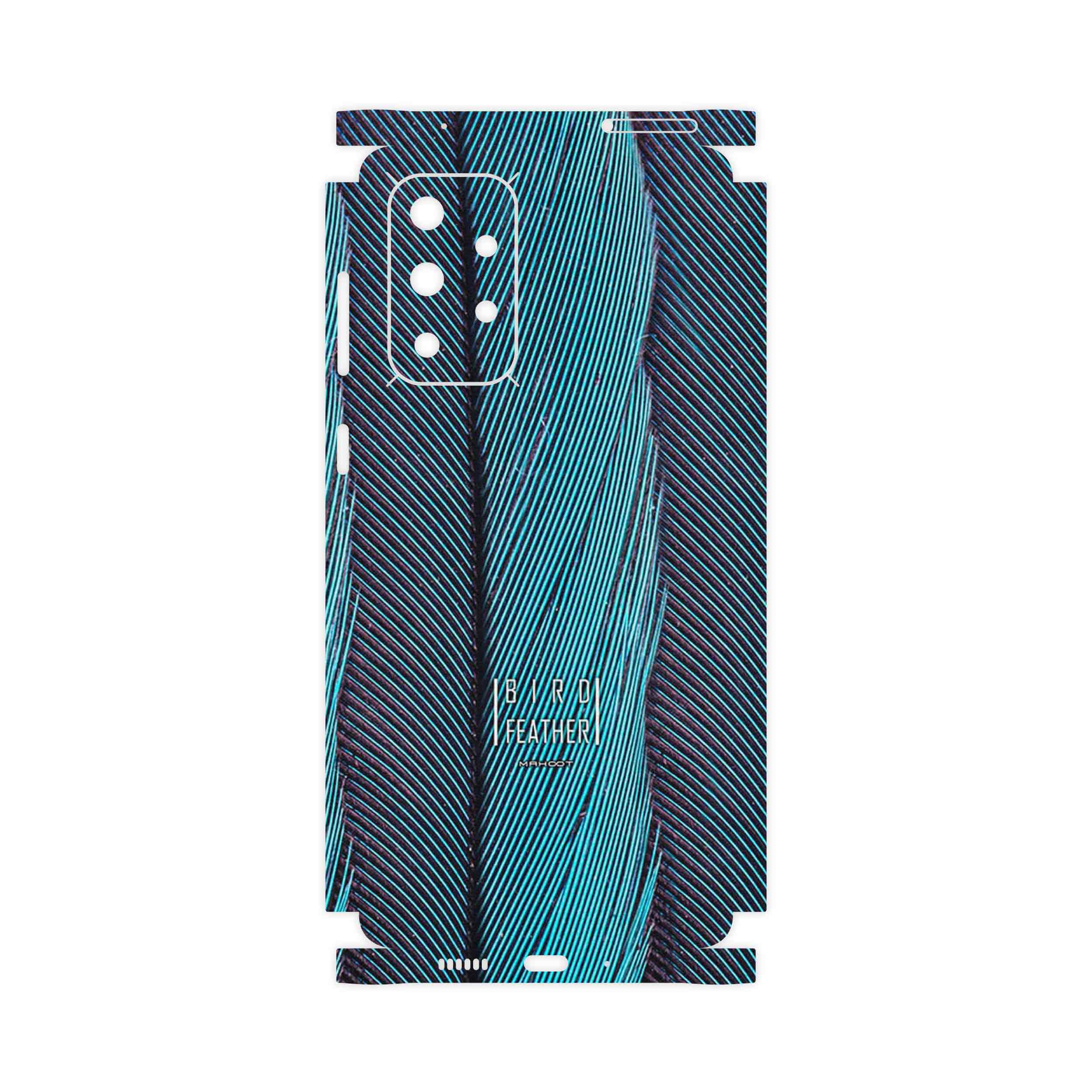 برچسب پوششی ماهوت مدل Turquoise feathers-FullSkin مناسب برای گوشی موبایل سامسونگ Galaxy A73 5G