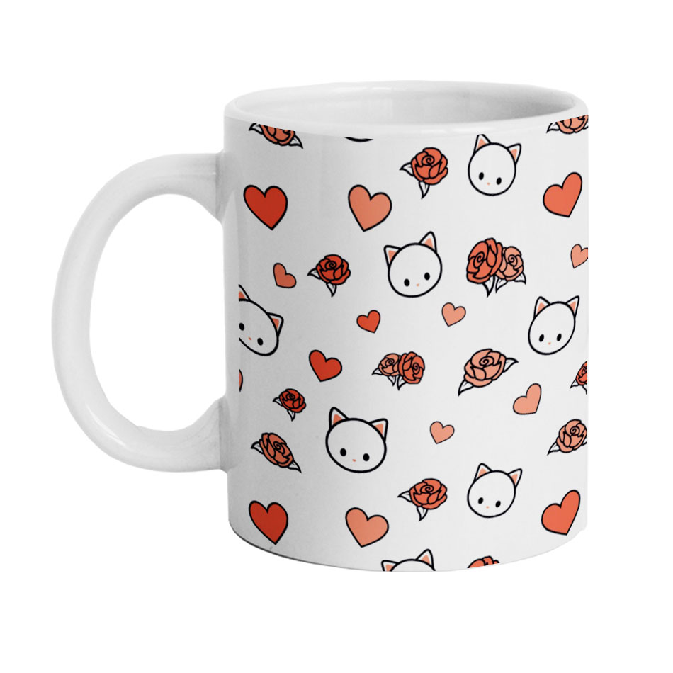 ماگ دارلی طرح گربه فانتزی مدل DarlyM1006