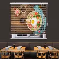 پرده زبرا زیو طرح صبحانه B6 سایز 250x200 سانتی متر