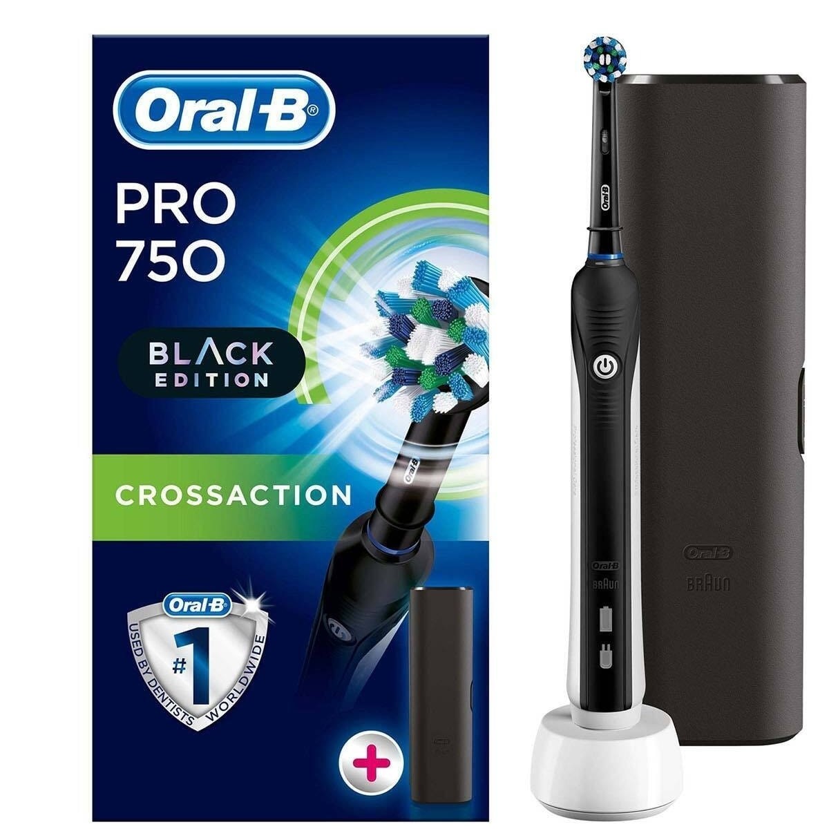 9920مسواک برقی قابل شارژ اورال بی، ارسال 14 روزه Pro 750 Rechargeable Toothbrush Cross Action Black