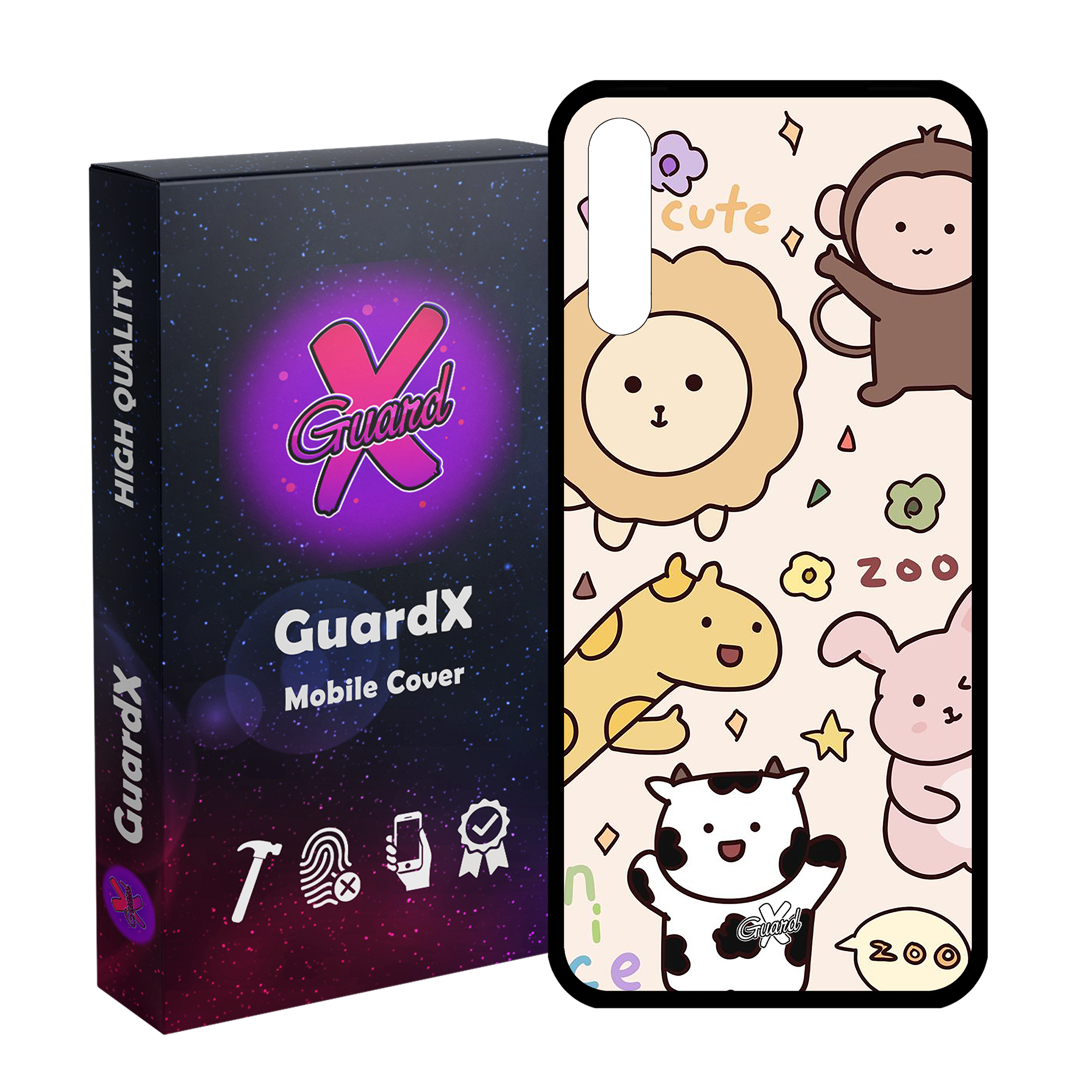 کاور گارد ایکس طرح باغ وحش مدل Glass10564 مناسب برای گوشی موبایل آنر 9X/9X Pro/Y9S/P SMART Pro 2019