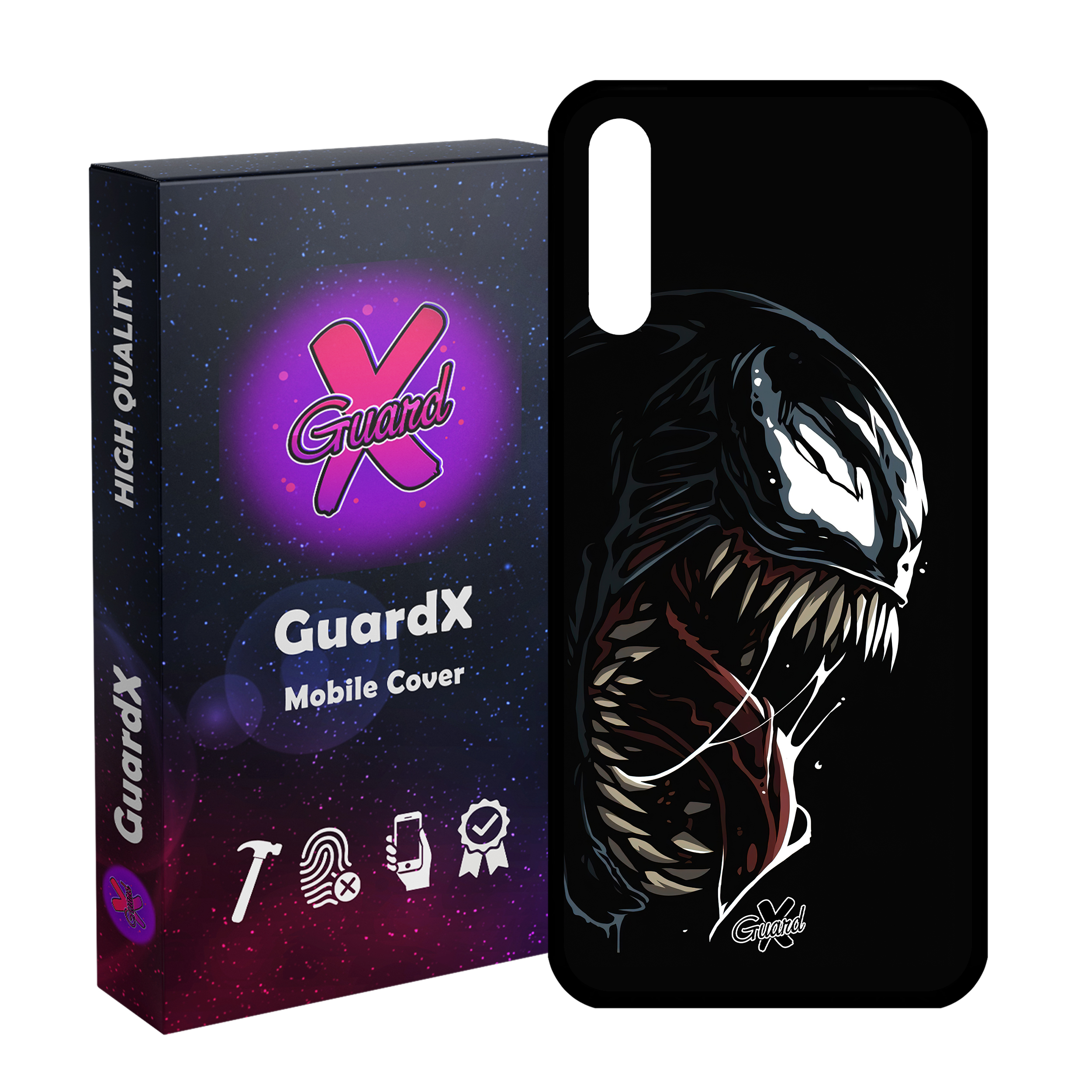 کاور گارد ایکس طرح ونوم مدل Glass10472 مناسب برای گوشی موبایل سامسونگ Galaxy A30s/A50/A50s