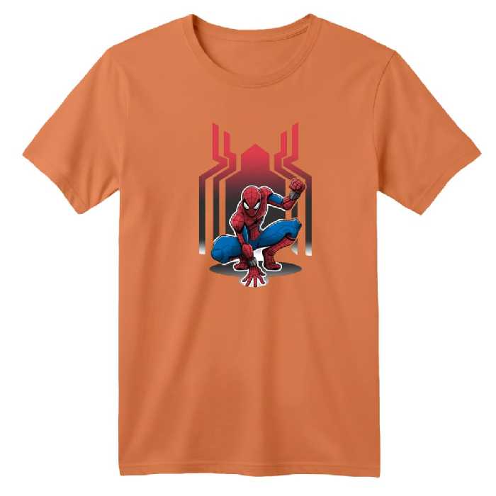 تی شرت آستین کوتاه بچگانه مدل مرد عنکبوتی کد 8 رنگ گلبهی