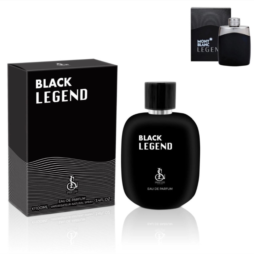 عطر مردانه اسپرینگ لیلیز (Spring Lilies) مدل بلک لجند (Black Legend) حجم 100 میل