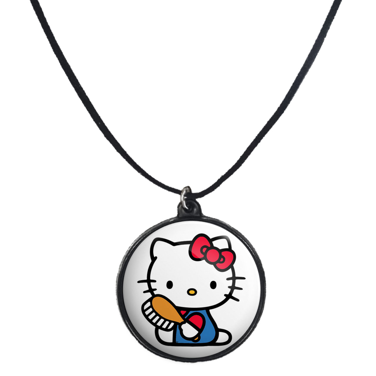 گردنبند پرمانه طرح Kitty کد pmb.27324مدل دو طرفه