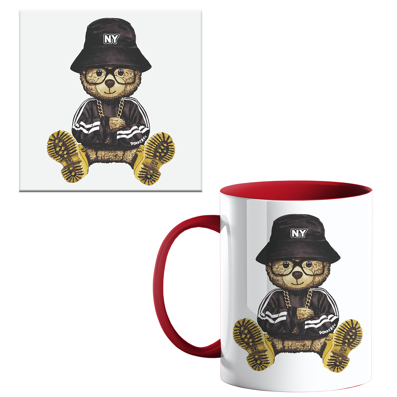 ماگ طرح خرس پولو کد 500 به همراه زیر لیوانی