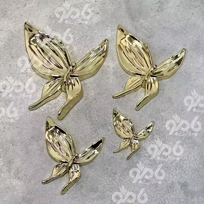 دیواری رزین پروانه 4تیکه آبکاری