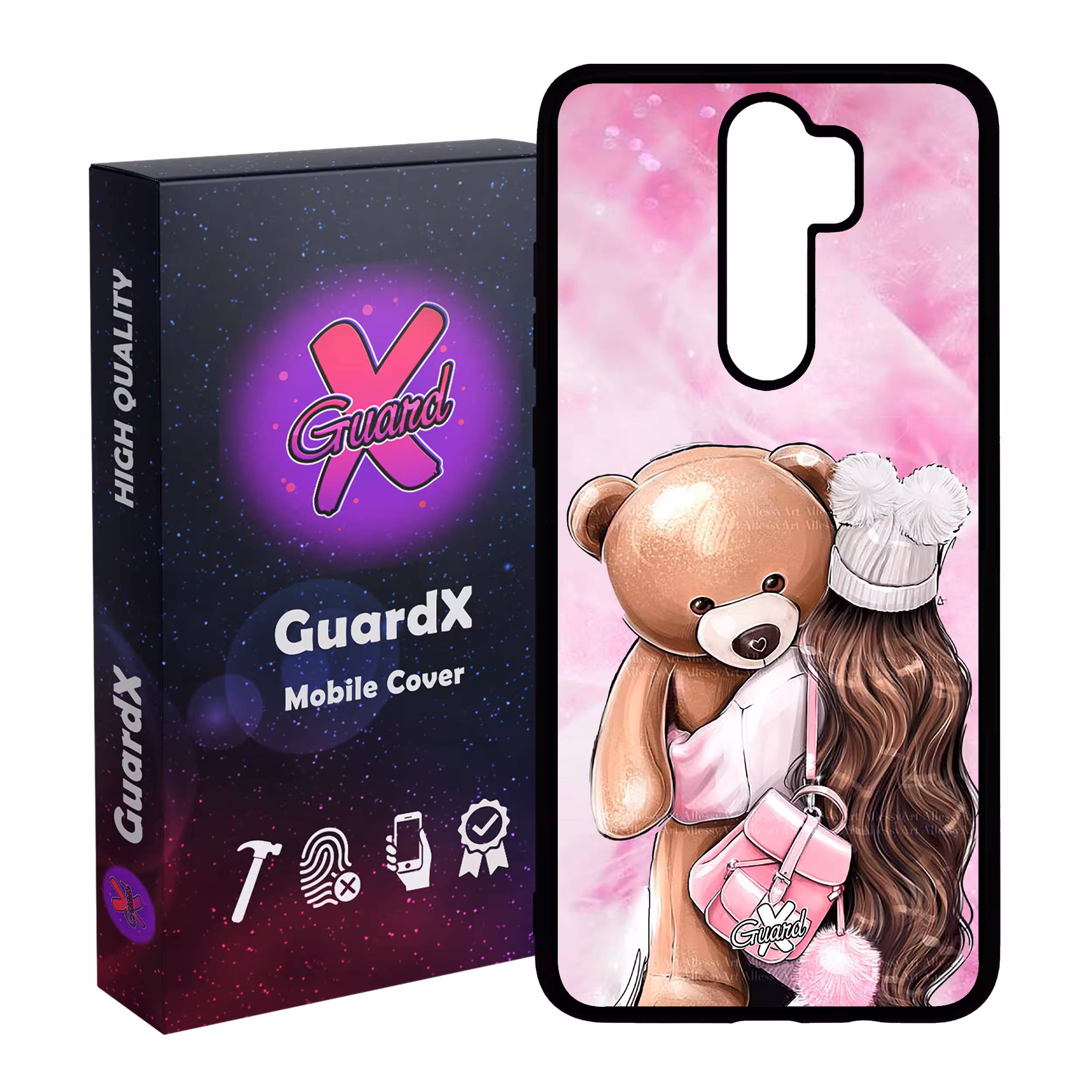 کاور گارد ایکس طرح Girl مدل Glass10088 مناسب برای گوشی موبایل شیائومی Redmi 9 / 9 Prime