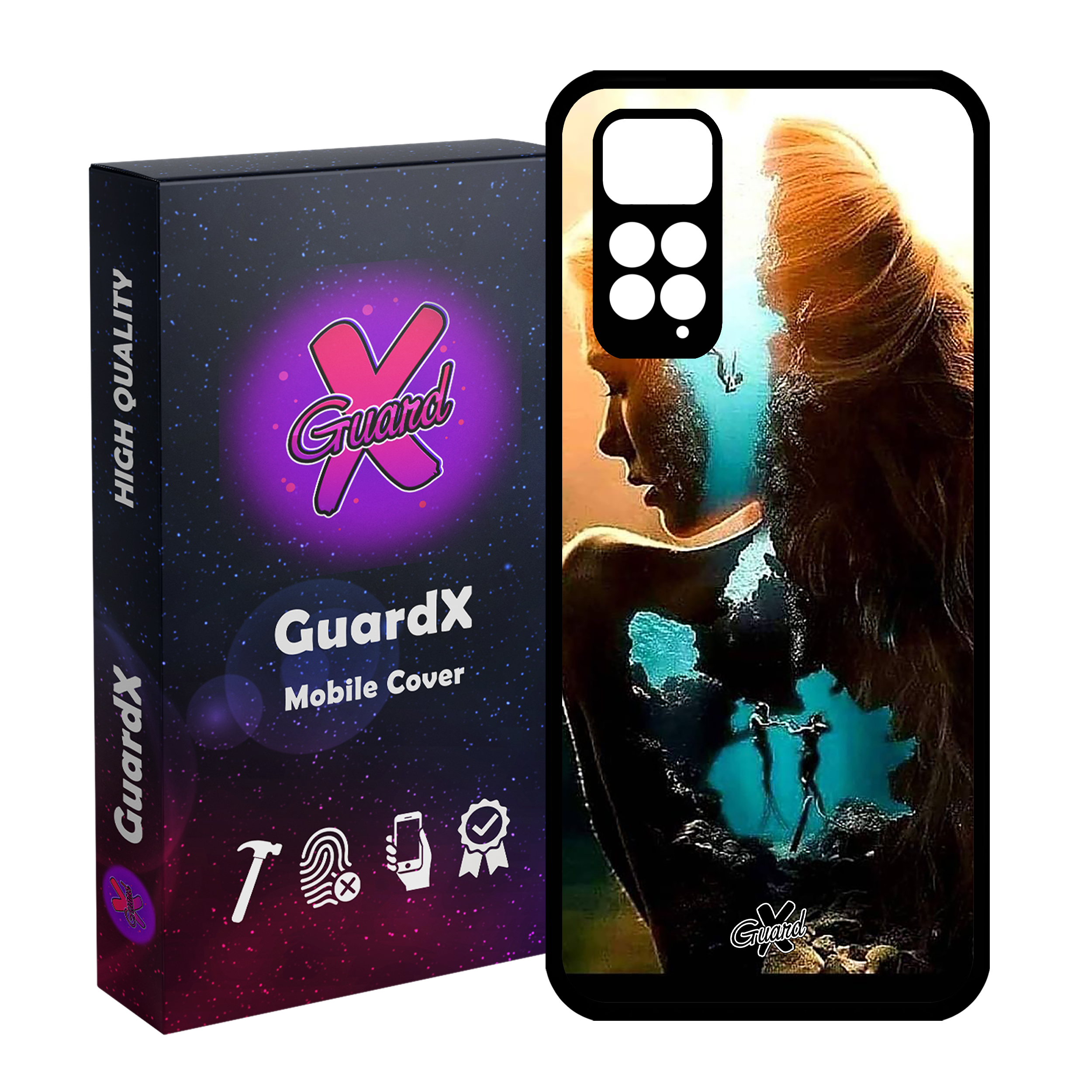 کاور گارد ایکس طرح Girl مدل Glass10138 مناسب برای گوشی موبایل شیائومی Redmi Note 11S/ Note 11 4G