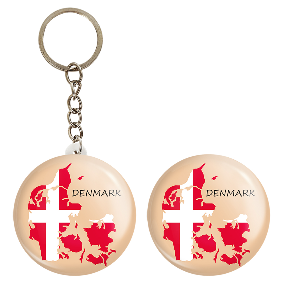 پیکسل خندالو مدل پرچم دانمارک کد 20664 به همراه جاکلیدی