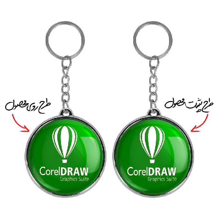 جاکلیدی خندالو طرح کورل دراو مدل دوطرفه کد 62046204