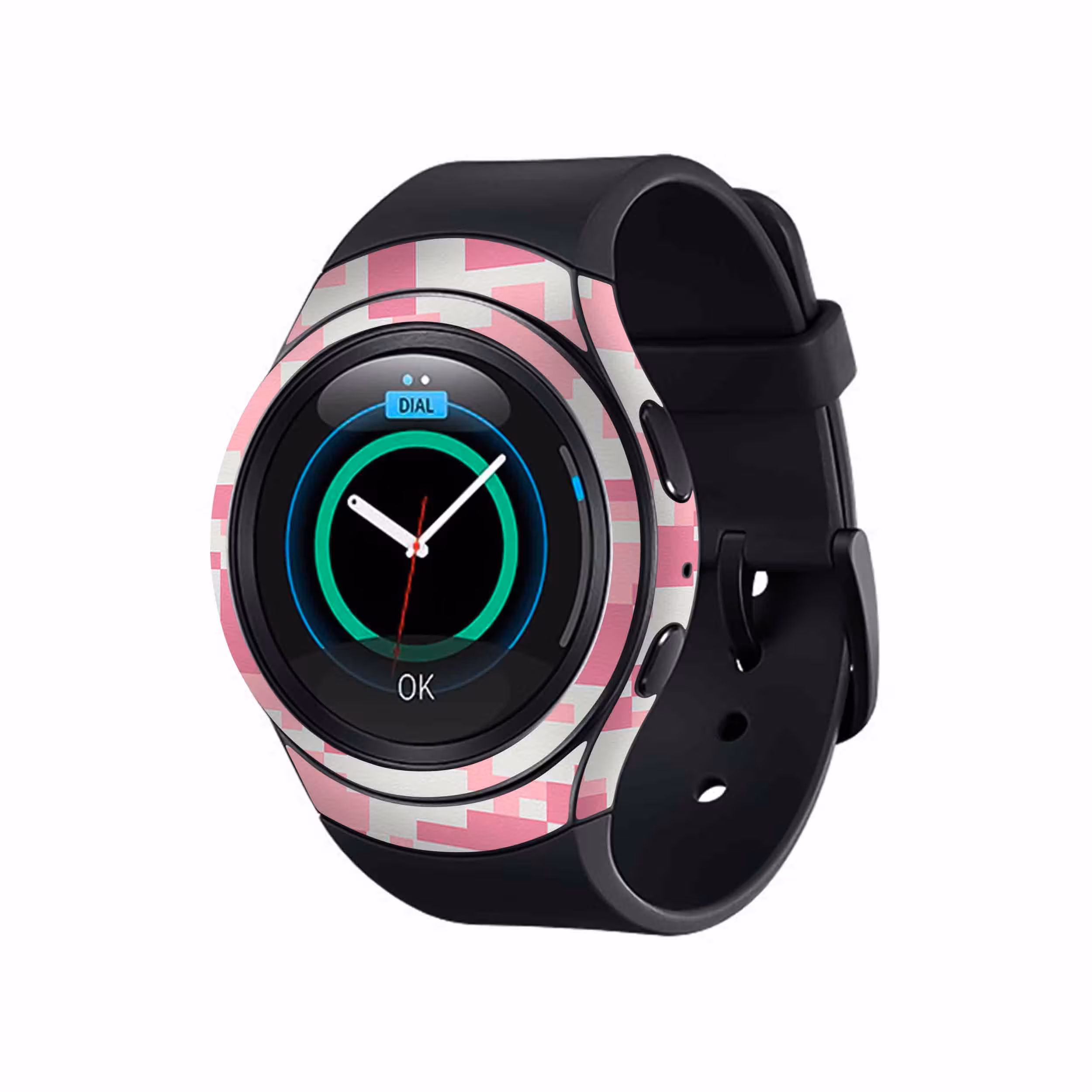 برچسب ماهوت طرح Army_Pink_Pixel مناسب برای ساعت هوشمند سامسونگ Galaxy Gear S2