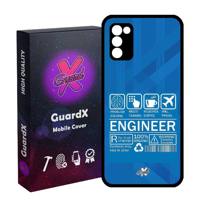 کاور گارد ایکس طرح مهندس مدل Glass10538 مناسب برای گوشی موبایل سامسونگ Galaxy A03S/A02S/M02S/F02S
