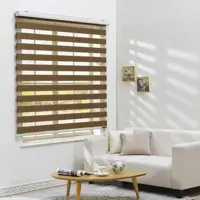  پرده زبرا طرح چوب کد SND-B-180 سایز 180x250 سانتی متر