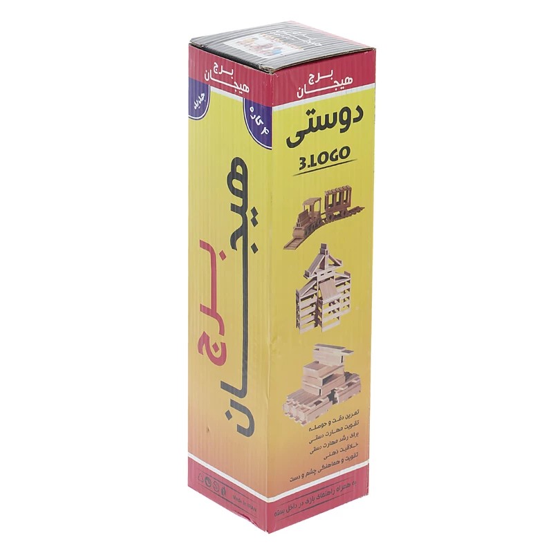 برج هیجان چوبی با 3 تاس مدل دوستی 