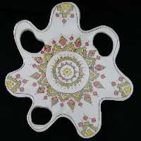 شیرینی خوری سرامیکی هیوا طرح جبه پایه دار کد 10998801