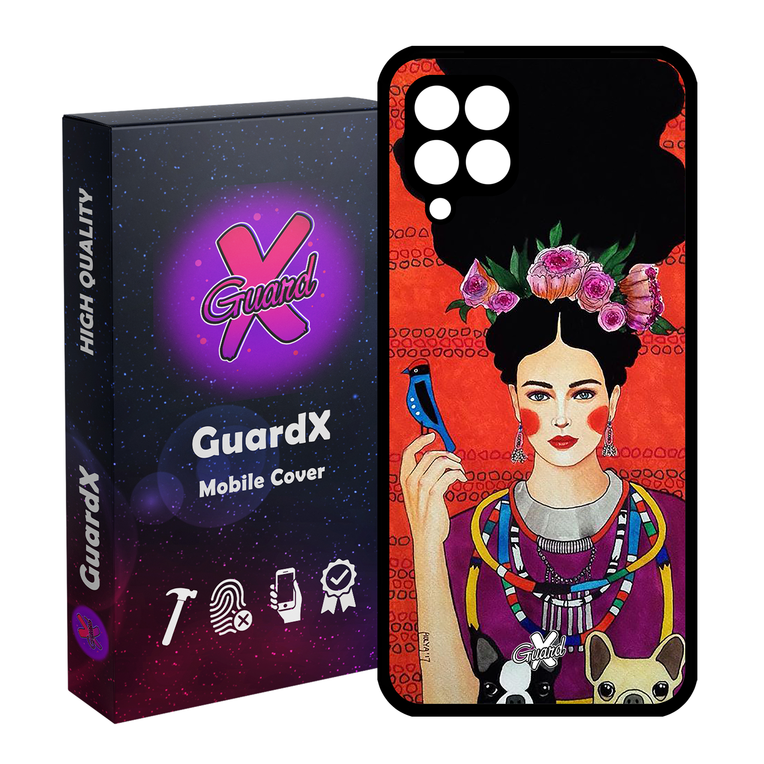 کاور گارد ایکس طرح دختر مدل Glass10150 مناسب برای گوشی موبایل سامسونگ Galaxy A22 4G