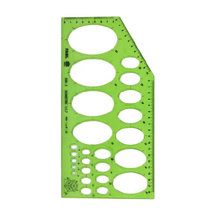 شابلون بیضی ایزومتریک فابل