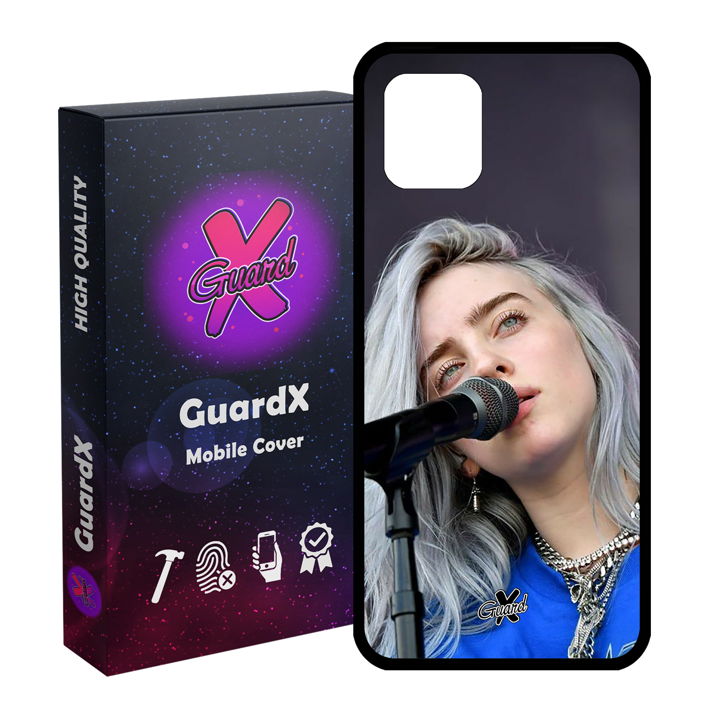کاور گارد ایکس طرح Billie Eilish مدل Glass10242 مناسب برای گوشی موبایل سامسونگ Galaxy Note 10 Lite