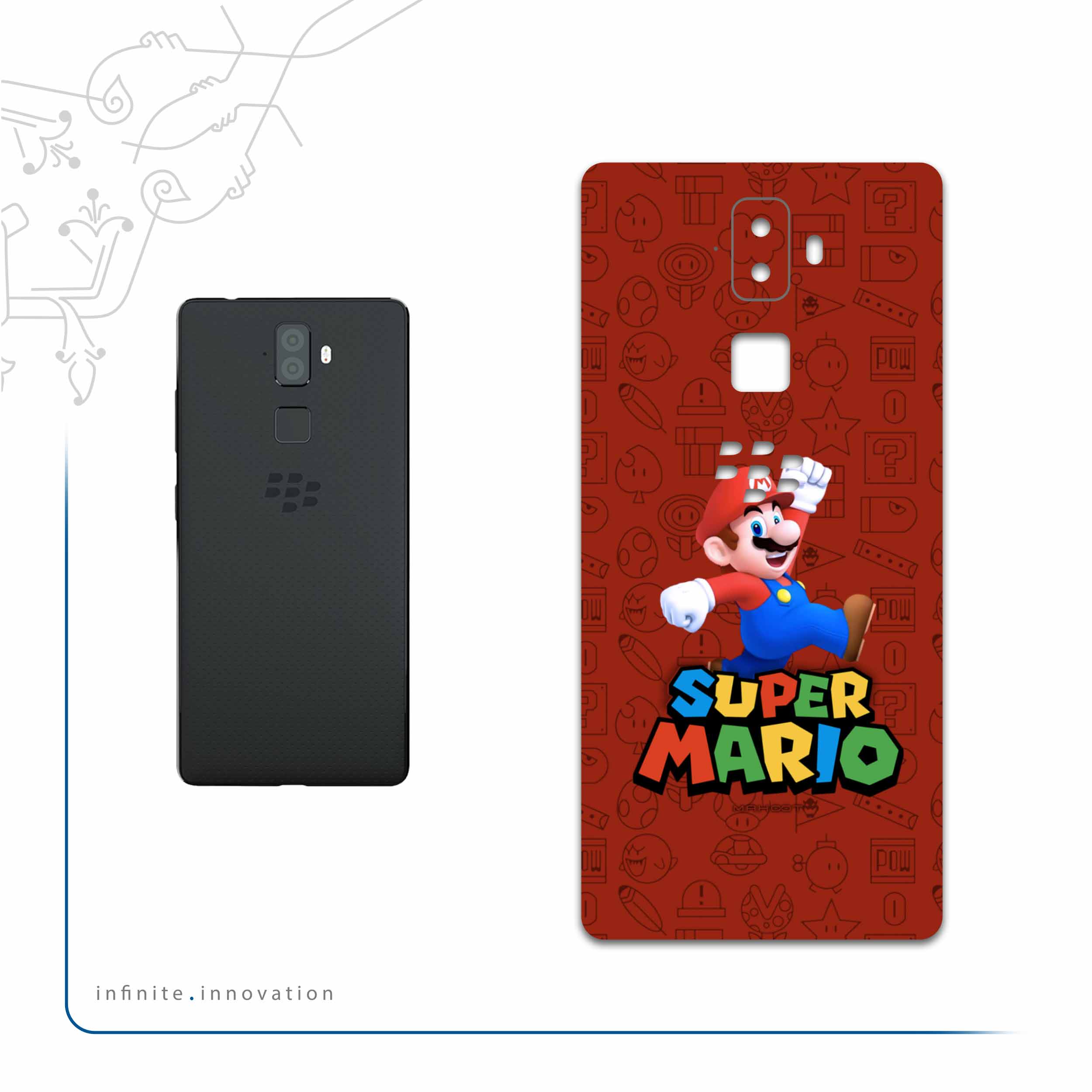 برچسب پوششی ماهوت مدل Super-Mario-Game مناسب برای گوشی موبایل بلک بری Evolve