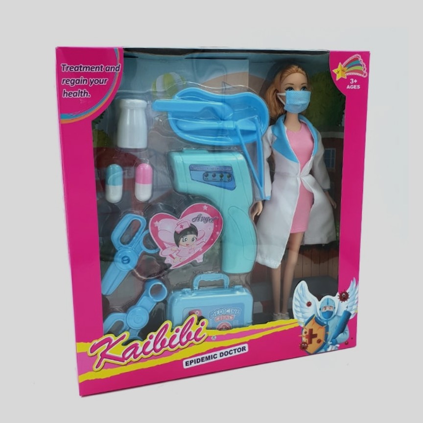 ست عروسک پرستار با لوازم پزشکی