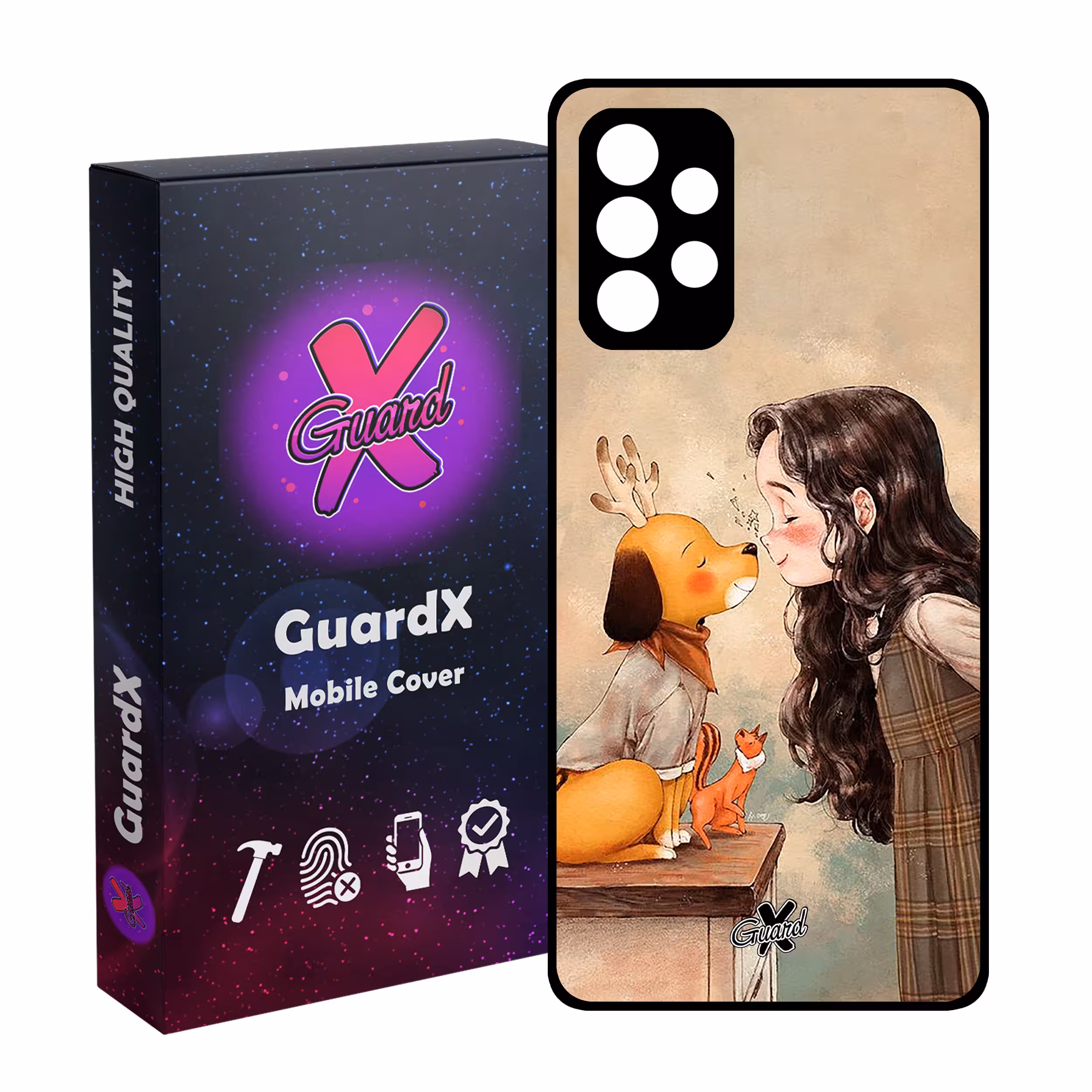 کاور گارد ایکس طرح Girl مدل Glass10323 مناسب برای گوشی موبایل سامسونگ Galaxy A72