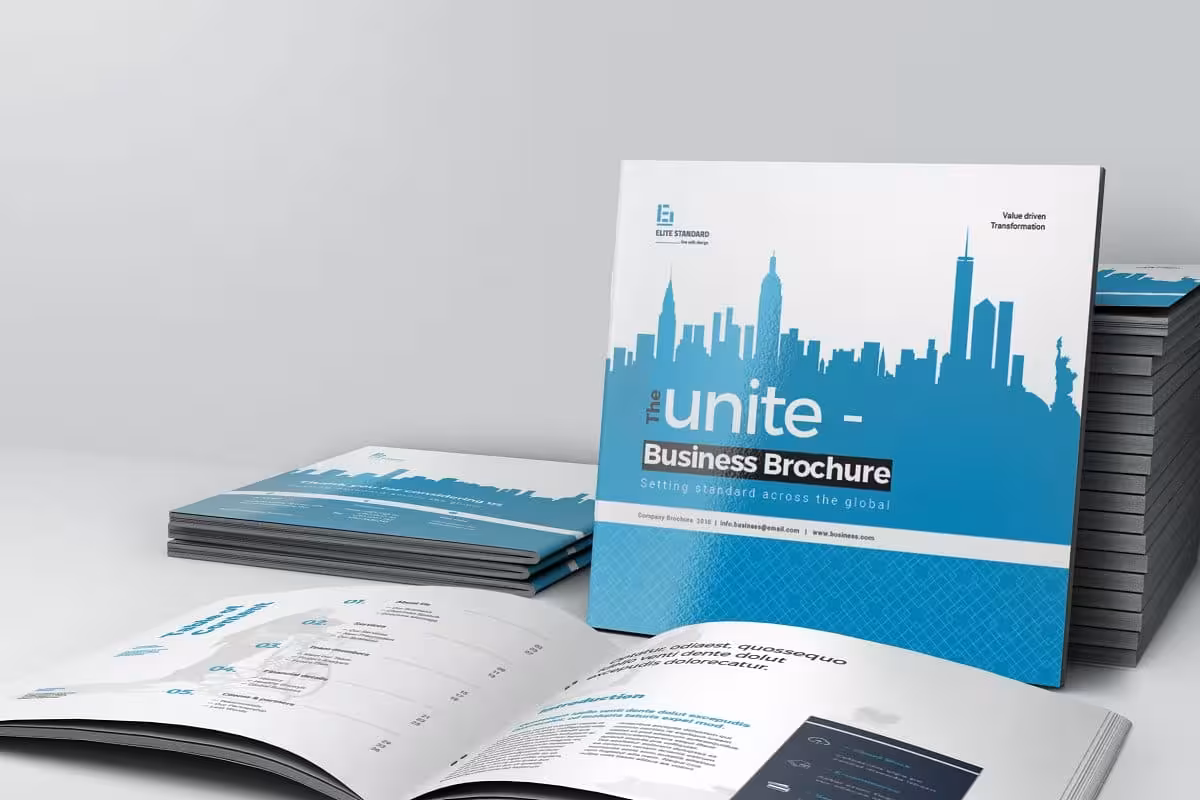 دانلود Unite Square Brochure – طرح بروشور مربعی