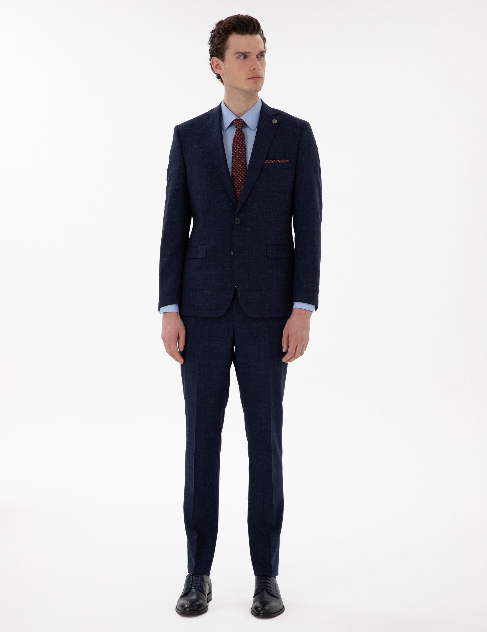 کت و شلوار مردانه سرمه ای پیرکاردین - فروشگاه لباس شهرمون