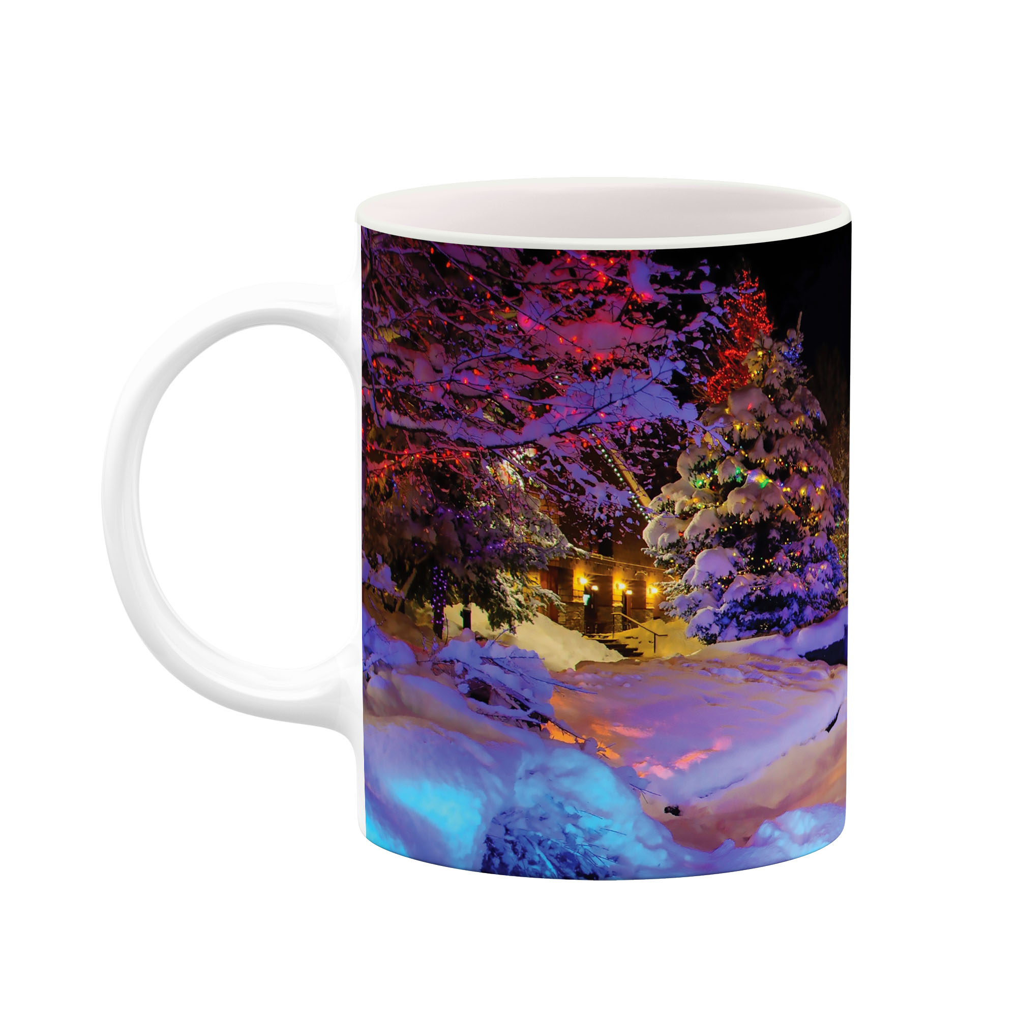 ماگ طرح جنگل برفی مدل mug03482