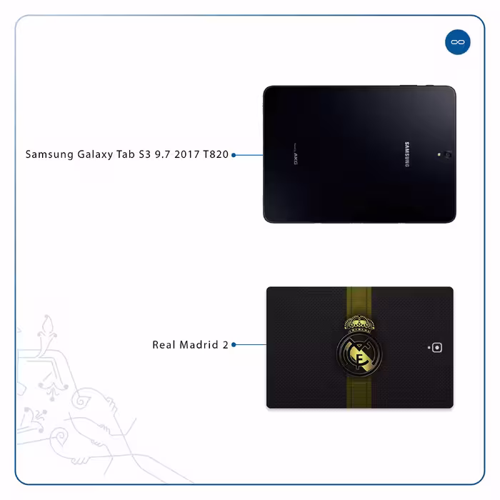 برچسب پوششی ماهوت مدل Real-Madrid-2 مناسب برای تبلت سامسونگ Galaxy Tab S3 9.7 2017 T820