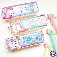 جامدادی هولوگرامی تک زیپ یونیکورن در  سه طرح خوشگل