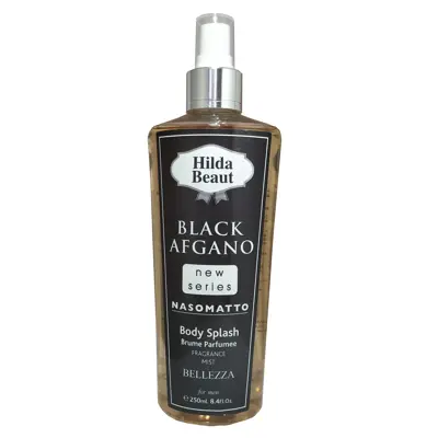 بادی اسپلش هیلدا بیوت مدل BLACK AFGANO حجم 250 میلی لیتر