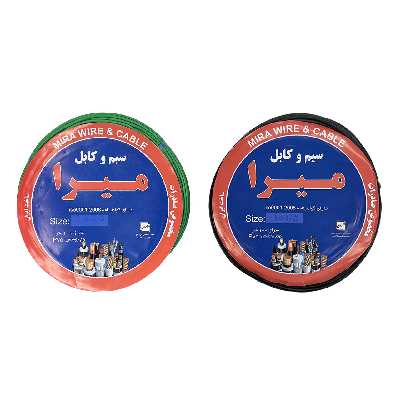 سیم برق افشان 1 در 1.5 و 1 در 2.5 میرا مدل 2.5G - 1.5BK بسته دو عددی