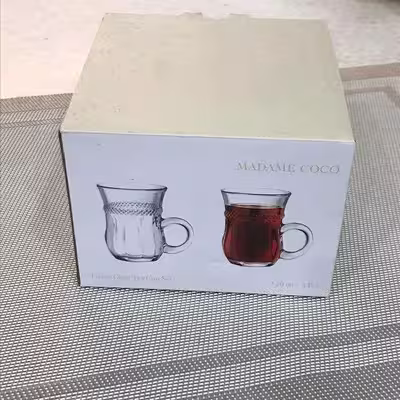استکان مادام کوکو مدل Garen Glass Tea 140 بسته چهار عددی