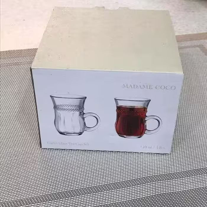 استکان مادام کوکو مدل Garen Glass Tea 140 بسته چهار عددی