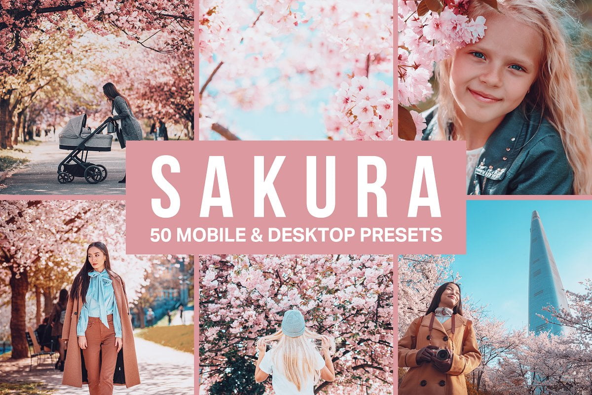 دانلود پریست لایت روم 50 Sakura Lightroom Presets and LUTs