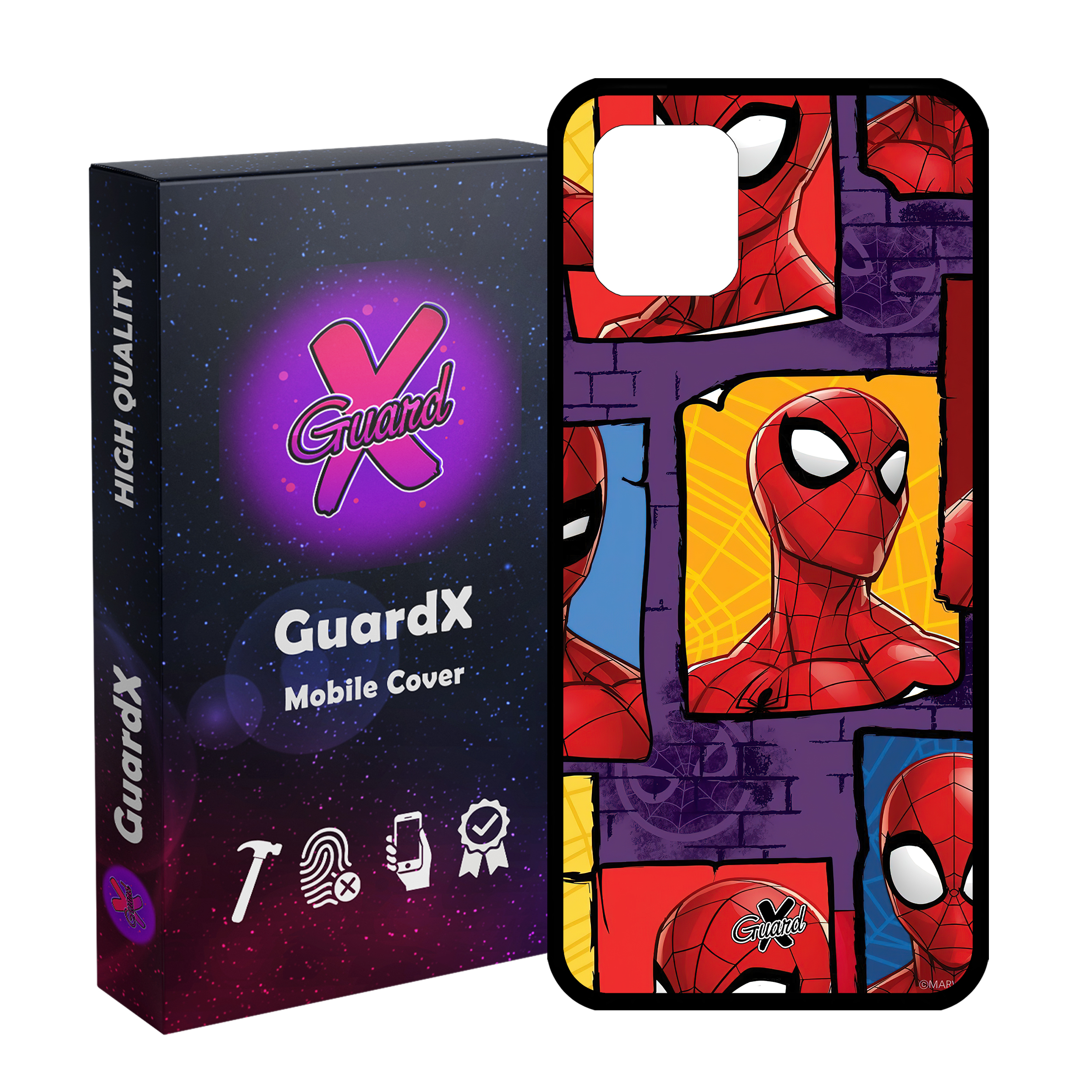 کاور گارد ایکس طرح مرد عنکبوتی مدل Glass10501 مناسب برای گوشی موبایل سامسونگ Galaxy Note 10 Lite / A81